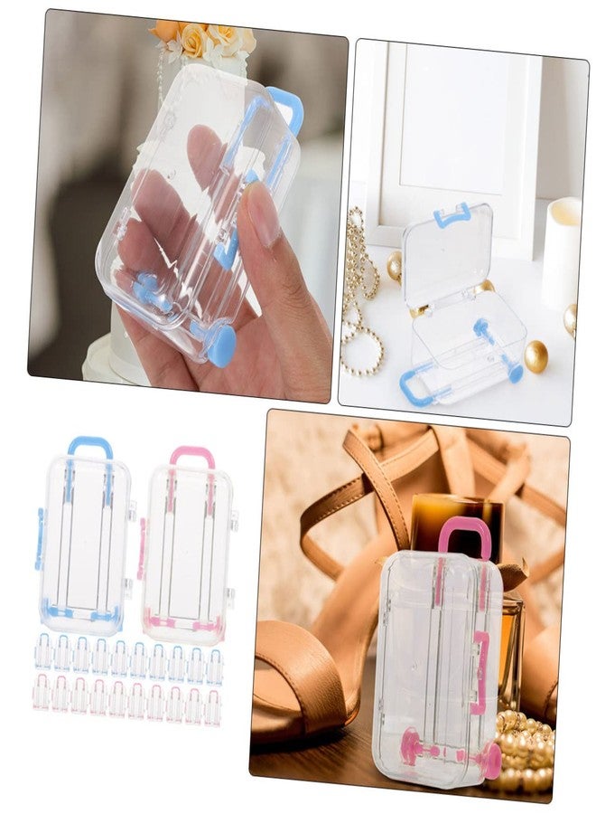 FONDOTIN 24pcs Box Trolley Case Wedding Candies Box Favor es for Wedding Clear Mini Suitcase Favor Candy es Mini Suitcase Decor Candy Pack ding Supplies Candy - Image 4